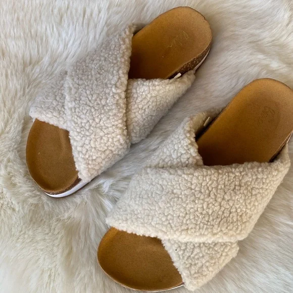 Sandales Plates En Cuir Boden - Taille 42 Beige - Style Slingback - Neuf Sans Boîte